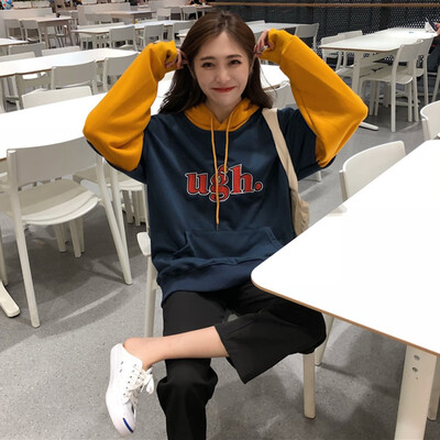 Women Fake Two kpop Hoodie Female Stitching Long Sleeve Pullover Hip Hop Moletom Preppy Fleece Friends Sweatshirt Streetwear
Women Fake Two kpop Hoodie Female Stitching Long Sleeve Pullover Hip Hop Moletom Preppy Fleece Friends Sweatshirt Streetwear