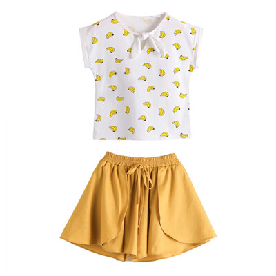 Summer Baby Girls Clothes Casual Sleeveless Banana Print T-shirt TopsLoose Shorts Suits Costume Set
Summer Baby Girls Clothes Casual Sleeveless Banana Print T-shirt TopsLoose Shorts Suits Costume Set