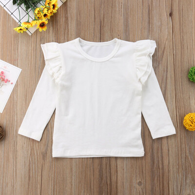 Baby Girl Toddler Kids Cotton Ruffle Long Sleeve Tops Tee Shirt Clothes Solid Color T-shirt
Baby Girl Toddler Kids Cotton Ruffle Long Sleeve Tops Tee Shirt Clothes Solid Color T-shirt