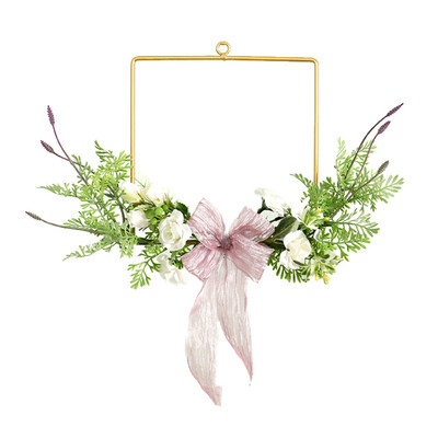 Geometric Design Metal Frame Artificial Flowers Garland Pendant Faux Floral Hanging Wreath For Wall Window Wedding Home Decor
Geometric Design Metal Frame Artificial Flowers Garland Pendant Faux Floral Hanging Wreath For Wall Window Wedding Home Decor