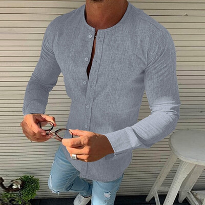 Toponeto Mens r Pure Color Round Collar Long Sleeve Fashion Casual Shirt Top Blouse
Toponeto Mens r Pure Color Round Collar Long Sleeve Fashion Casual Shirt Top Blouse