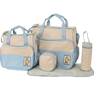 Diaper Tote Bag 5 pcs Nappy Bag Set Water-proof Large Capacity Travel Handbag Shoulder Bag Include Changing Pad Fashion Dotted Uni
Diaper Tote Bag 5 pcs Nappy Bag Set Water-proof Large Capacity Travel Handbag Shoulder Bag Include Changing Pad Fashion Dotted Uni