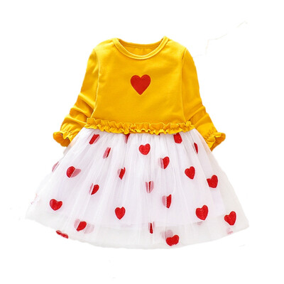 Spring Autumn 1-8 Years Baby Kids Girls Heart Print Long Sleeve Dress Sweet Solid Color Cotton Comfortable Mesh Design Sundress
Spring Autumn 1-8 Years Baby Kids Girls Heart Print Long Sleeve Dress Sweet Solid Color Cotton Comfortable Mesh Design Sundress