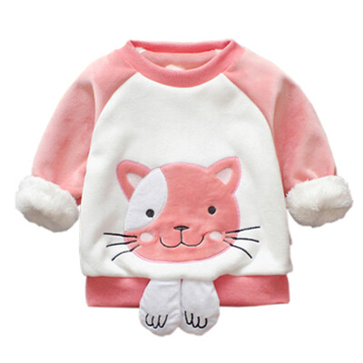 Childrens sweatshirts Cat print Cartoon Long Sleeve O neck Baby Autumn winter Plus velvet thicken Kids tops toddler sweatshirts
Childrens sweatshirts Cat print Cartoon Long Sleeve O neck Baby Autumn winter Plus velvet thicken Kids tops toddler sweatshirts