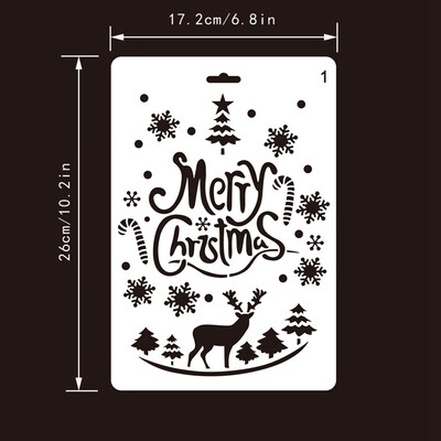 Christmas Tree Deer Bell DIY Craft Stencils Wall Painting Scrapbooking Embossing Album Card Template Laser Cut Painting Template
Christmas Tree Deer Bell DIY Craft Stencils Wall Painting Scrapbooking Embossing Album Card Template Laser Cut Painting Template