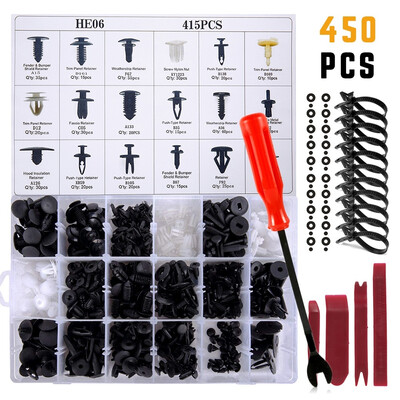 450Pcsset Universal Car Retainer Kit with Car Trim Clips Fastener Remover Tools Plastic Rivet Car Clips Kit
450Pcsset Universal Car Retainer Kit with Car Trim Clips Fastener Remover Tools Plastic Rivet Car Clips Kit