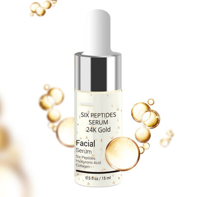 Facial Care 24K Gold Six Peptide Essence Serum Anti-Aging Moisturizing Skin Care Whitening Brighten Liquid
Facial Care 24K Gold Six Peptide Essence Serum Anti-Aging Moisturizing Skin Care Whitening Brighten Liquid