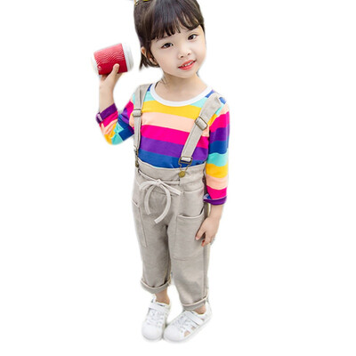 Autumn Baby Girl Clothes Outfits Long Sleeve Rainbow Striped SweatshirtStrap Trousers Casual Sets
Autumn Baby Girl Clothes Outfits Long Sleeve Rainbow Striped SweatshirtStrap Trousers Casual Sets