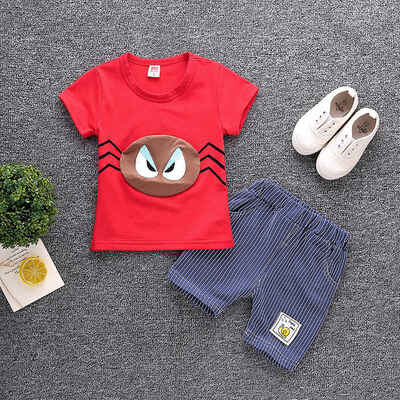 Summer Baby Clothes for Boys Girls Short Sleeve Cartoon Print T-shirt TopsStriped Shorts Casual Clothes Sets
Summer Baby Clothes for Boys Girls Short Sleeve Cartoon Print T-shirt TopsStriped Shorts Casual Clothes Sets