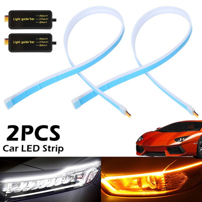 2pcs 60mm Length Daytime Running Strip Ultra Thin Double Color Car Soft Tube LED Strip DRL Flowing Turn Signal Lamp
2pcs 60mm Length Daytime Running Strip Ultra Thin Double Color Car Soft Tube LED Strip DRL Flowing Turn Signal Lamp