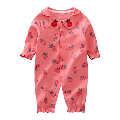 Spring Autumn Casual Fashion Jumpsuits Baby Long Sleeve Strawberry Printing Rompers Kids Bodysuits
Spring Autumn Casual Fashion Jumpsuits Baby Long Sleeve Strawberry Printing Rompers Kids Bodysuits