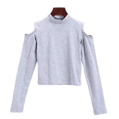 Spring Summer New Slim Solid Color Women Crop Tops Korean Style Turtleneck Long Sleeve Off The Shoulder T-shirts
Spring Summer New Slim Solid Color Women Crop Tops Korean Style Turtleneck Long Sleeve Off The Shoulder T-shirts