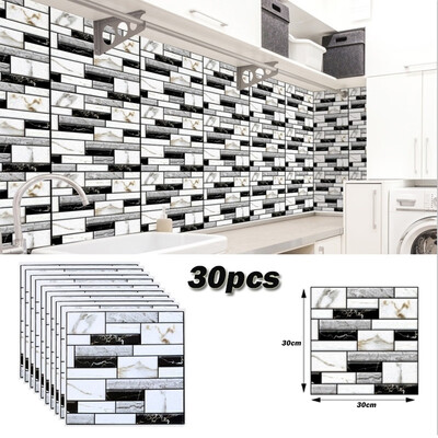 30PCS Modern 3D Waterproof 4MM Thickness Self-adhesive Wall Sticker Tiles Sticker Wallpaper Wall Art Home Kitchen Decor
30PCS Modern 3D Waterproof 4MM Thickness Self-adhesive Wall Sticker Tiles Sticker Wallpaper Wall Art Home Kitchen Decor
