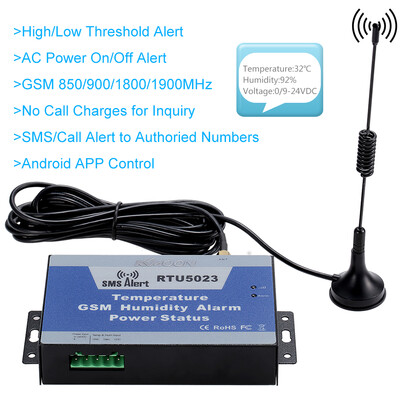 KKmoon® GSM SMS Alarm System Temperature Humidity Power Status Monitoring Support Android APP Control 85090018001900MHz
KKmoon® GSM SMS Alarm System Temperature Humidity Power Status Monitoring Support Android APP Control 85090018001900MHz