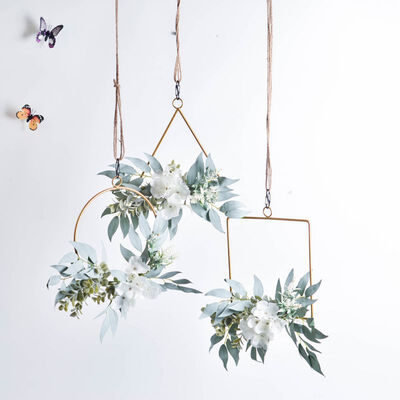 Geometric Metal Garland Home Decoration Simulation Hydrangea Backdrop Wall Ornament Wreath
Geometric Metal Garland Home Decoration Simulation Hydrangea Backdrop Wall Ornament Wreath