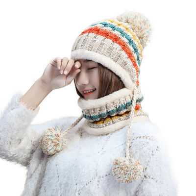 Womens Winter Hat Warm Thick Beanie Cap Scarf Knitted Ski Face Mask Cold Weather Beanies
Womens Winter Hat Warm Thick Beanie Cap Scarf Knitted Ski Face Mask Cold Weather Beanies