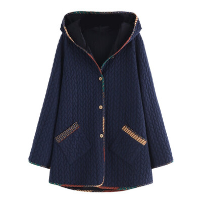Autumn And Winter Fashion Coat Simple Loose Contrast Color Stitching Long-sleeved Hooded Large Size Cotton Coat
Autumn And Winter Fashion Coat Simple Loose Contrast Color Stitching Long-sleeved Hooded Large Size Cotton Coat