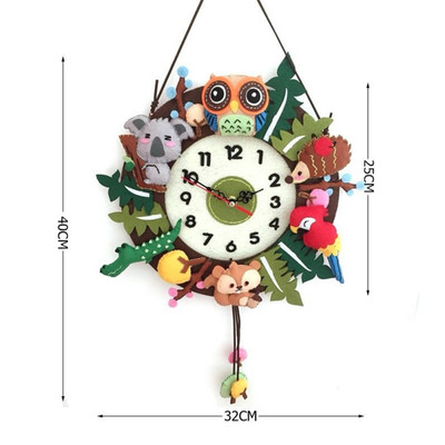 3 Style Cute DIY Wall Clock Set Free Cutting Felt Material Cloth Animal Style Handmade Cloth Clock Home Hanging Decoration
3 Style Cute DIY Wall Clock Set Free Cutting Felt Material Cloth Animal Style Handmade Cloth Clock Home Hanging Decoration