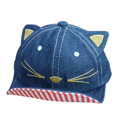 Infant Baby Boy Girl Caps Cartoon Cat Embroidered Striped Baseball Caps Denim Cowboy Hats
Infant Baby Boy Girl Caps Cartoon Cat Embroidered Striped Baseball Caps Denim Cowboy Hats