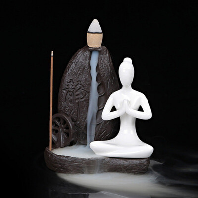 Office Teahouse Ornaments Creative Home Decor Ceramic Yoga Girl Censer Backflow Incense Cones Burner Towel Incense Holder
Office Teahouse Ornaments Creative Home Decor Ceramic Yoga Girl Censer Backflow Incense Cones Burner Towel Incense Holder