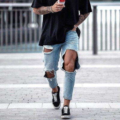 Gobestart Mens Fashion Casual Denim Straight Hole Trouser Distressed Jeans Long Pants
Gobestart Mens Fashion Casual Denim Straight Hole Trouser Distressed Jeans Long Pants
