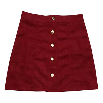 Fashion Elegant Women Autumn High Waist Skirt Single Breasted Solid Thin A-line Suede Mini Skirts 2 Styles
Fashion Elegant Women Autumn High Waist Skirt Single Breasted Solid Thin A-line Suede Mini Skirts 2 Styles