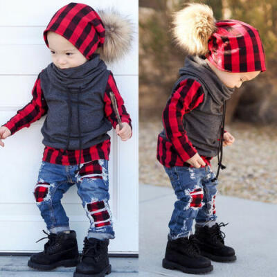 Kids Baby Boy Plaid Tops Shirt Denim Jeans Pants Leggings 2PCS Outfit Clothes
Kids Baby Boy Plaid Tops Shirt Denim Jeans Pants Leggings 2PCS Outfit Clothes