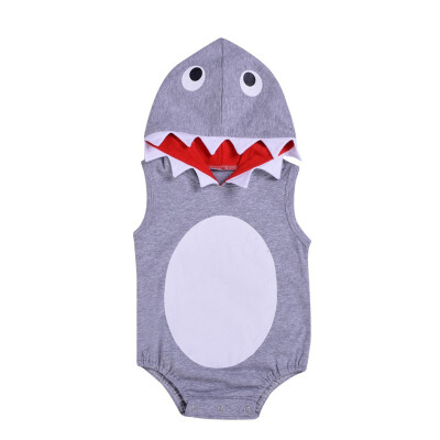 Summer Cute Cartoon Shark Baby Jumpsuits Baby Boy Cartoon Printing Sleeveless Hooded Rompers Kids Toddler Romper
Summer Cute Cartoon Shark Baby Jumpsuits Baby Boy Cartoon Printing Sleeveless Hooded Rompers Kids Toddler Romper