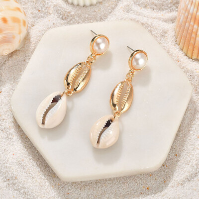 Bohemian Earrings Gold Fashion Pearl Shell Earrings For Women Drop Conch Earrings Boho Jewelry
Bohemian Earrings Gold Fashion Pearl Shell Earrings For Women Drop Conch Earrings Boho Jewelry