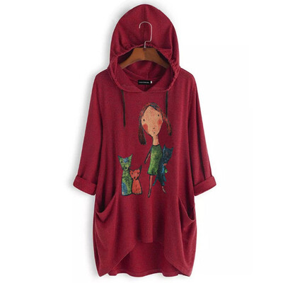 New Plus Size Women Girl And Cat Printed Graphic Hoodie Casual Long Sleeve Pocket Hooded Sweatshirt For Girl And Lady
New Plus Size Women Girl And Cat Printed Graphic Hoodie Casual Long Sleeve Pocket Hooded Sweatshirt For Girl And Lady