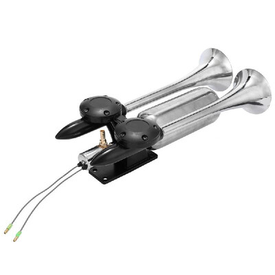 Dual Trumpet Air Horn 300DB Universal Truck Dual Air Horns Kit Speaker Trumpet Super Loud for Car Van Boat Pickup Auto 12V 24V
Dual Trumpet Air Horn 300DB Universal Truck Dual Air Horns Kit Speaker Trumpet Super Loud for Car Van Boat Pickup Auto 12V 24V