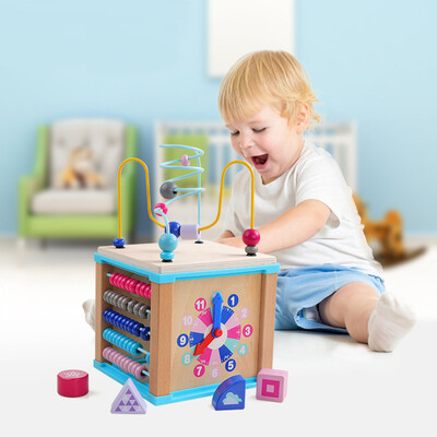 Gobestart Colorful Wooden Activity Cube Deluxe Multi-Function Bead Maze Educational Toy
Gobestart Colorful Wooden Activity Cube Deluxe Multi-Function Bead Maze Educational Toy