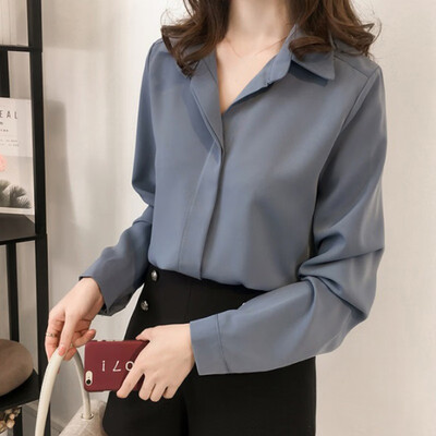 Women Shirts New Summer lady Elegant Shirt Chiffon Blouse Solid Long sleeve office Ladies Fashion Shirts Tops Femme
Women Shirts New Summer lady Elegant Shirt Chiffon Blouse Solid Long sleeve office Ladies Fashion Shirts Tops Femme