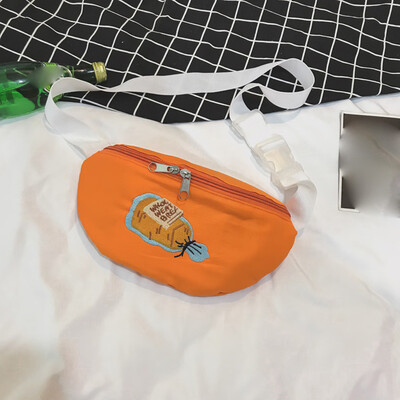 Tailored Women Small Bag Canvas Chest Bag Fashion Girl Small Bag Simple Wild Pockets
