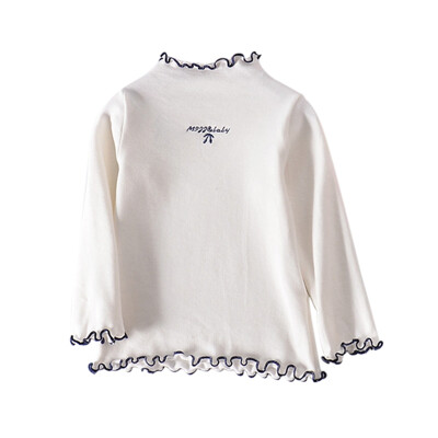 2-8T Autumn Long-Sleeved Girls Embroidered Ruffled Children T-shirt Half-High Collar Lace Bottoming T-Shirt
2-8T Autumn Long-Sleeved Girls Embroidered Ruffled Children T-shirt Half-High Collar Lace Bottoming T-Shirt