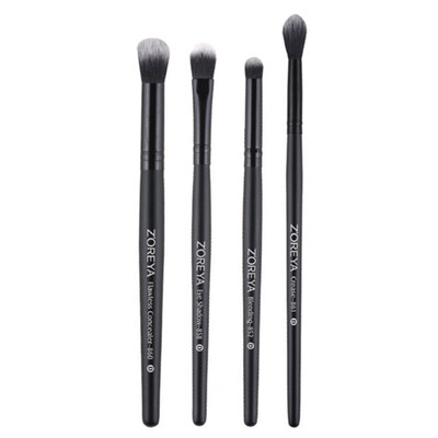 4Pcs Eye Makeup Brushes Set With Wood Handle Eye Shadow Brush For Beginner Beauty Makeup Tools
