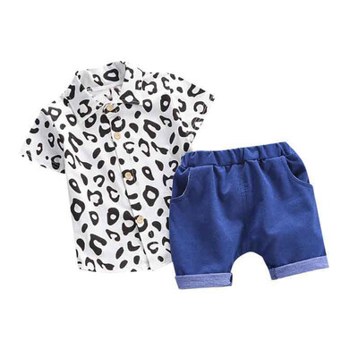 Summer Baby Boys Short Sleeve Leopard Print Tops Blouse ShirtShorts Children Casual Outfits Sets Kid Clothes
Summer Baby Boys Short Sleeve Leopard Print Tops Blouse ShirtShorts Children Casual Outfits Sets Kid Clothes