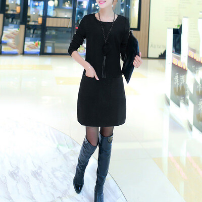 Women Autumn Winter Dress Thicken Velvet Long Sleeve Female O-Neck Korean Stiching Colors Plus Size Vestidos 3 Colors
Women Autumn Winter Dress Thicken Velvet Long Sleeve Female O-Neck Korean Stiching Colors Plus Size Vestidos 3 Colors