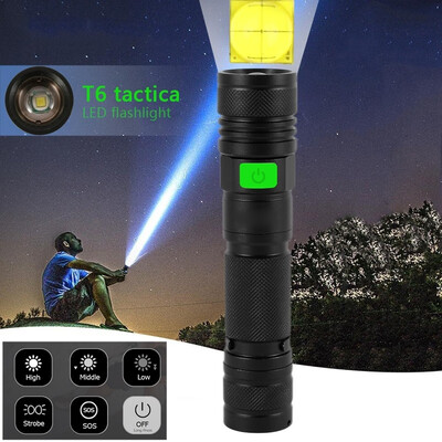 T6 Tactical LED Flashlight Outdoor Hunting Flashlight Telescopic Zoom USB Charging Ultra Bright Camping Tactical Torch
T6 Tactical LED Flashlight Outdoor Hunting Flashlight Telescopic Zoom USB Charging Ultra Bright Camping Tactical Torch