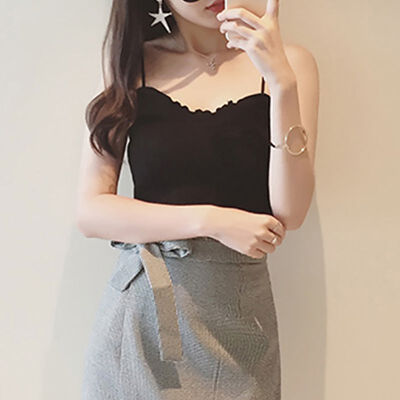 Women V-Collar Wooden Ear Tops Wrapped Chest Slim Knitting Female Vest Bottoming Stretch Sling Bottoming Ladies Camisole Fashion
Women V-Collar Wooden Ear Tops Wrapped Chest Slim Knitting Female Vest Bottoming Stretch Sling Bottoming Ladies Camisole Fashion