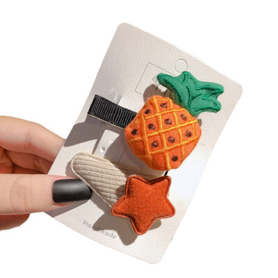 Girls Hair Pin BB Princess Tiara Baby Card Clip Fruit Stars Strawberry Carrot Pineapple Pumpkin Series Hairpin Hair Accessories
Girls Hair Pin BB Princess Tiara Baby Card Clip Fruit Stars Strawberry Carrot Pineapple Pumpkin Series Hairpin Hair Accessories