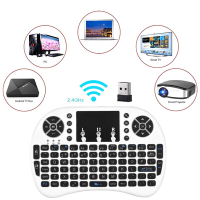 24GHz Wireless Keyboard with Touchpad Mouse Handheld Remote Control for Android TV BOX PC Smart TV Black
24GHz Wireless Keyboard with Touchpad Mouse Handheld Remote Control for Android TV BOX PC Smart TV Black