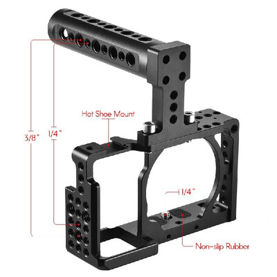 Andoer Protective Video Camera Cage Kit Aluminum Alloy Include Top Handle2pcs 15mm RodBaseplate for Sony A6000 A6300 NEX7 ILDC
Andoer Protective Video Camera Cage Kit Aluminum Alloy Include Top Handle2pcs 15mm RodBaseplate for Sony A6000 A6300 NEX7 ILDC
