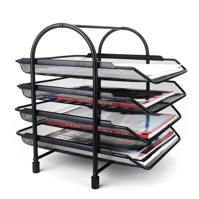 4-Tier File Document Letter Paper Tray Sorter Collection Office Desktop Organizer Holder Shelf Metal Mesh Black
4-Tier File Document Letter Paper Tray Sorter Collection Office Desktop Organizer Holder Shelf Metal Mesh Black
