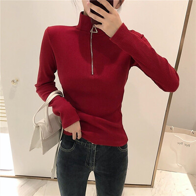 Sweater Women Korean Knitted Turtleneck Autumn Winter Zipper Up Solid Color Slim Knitting Pullovers Big Size Pull Femme
Sweater Women Korean Knitted Turtleneck Autumn Winter Zipper Up Solid Color Slim Knitting Pullovers Big Size Pull Femme