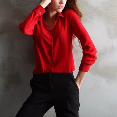 Womens Long Sleeve Loose Chiffon Shirt Lady Casual Blouse Shirt Tops 5 Solid Colors blusas feminina Women Clothes 2017
Womens Long Sleeve Loose Chiffon Shirt Lady Casual Blouse Shirt Tops 5 Solid Colors blusas feminina Women Clothes 2017