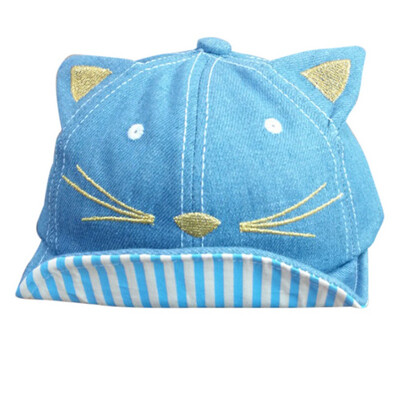 Infant Baby Boy Girl Caps Cartoon Cat Embroidered Striped Baseball Caps Denim Cowboy Hats
Infant Baby Boy Girl Caps Cartoon Cat Embroidered Striped Baseball Caps Denim Cowboy Hats