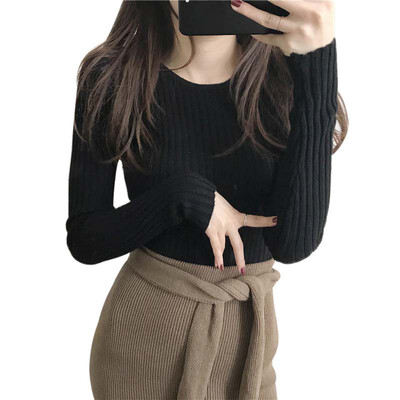 Women Sweater Knit o-neck Pullovers Autumn Basic Female Sweaters Pullover Slim Fit Simple Solid Color Korean style Fashion top
Women Sweater Knit o-neck Pullovers Autumn Basic Female Sweaters Pullover Slim Fit Simple Solid Color Korean style Fashion top