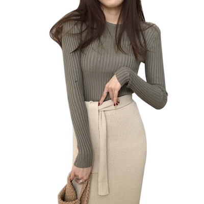 Women Sweater Knit o-neck Pullovers Autumn Basic Female Sweaters Pullover Slim Fit Simple Solid Color Korean style Fashion top
Women Sweater Knit o-neck Pullovers Autumn Basic Female Sweaters Pullover Slim Fit Simple Solid Color Korean style Fashion top