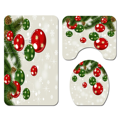 Gobestart Santa Christmas Print Toilet Bathroom Mat And Shower Curtain Four-Piece Set
Gobestart Santa Christmas Print Toilet Bathroom Mat And Shower Curtain Four-Piece Set